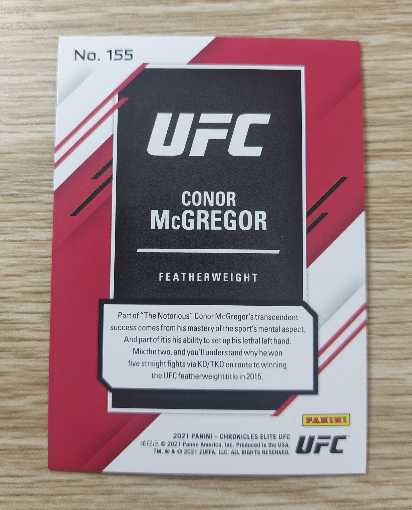 2021 Panini-Chronicles Elite UFC #155 Conor McGREGOR Red 084/149