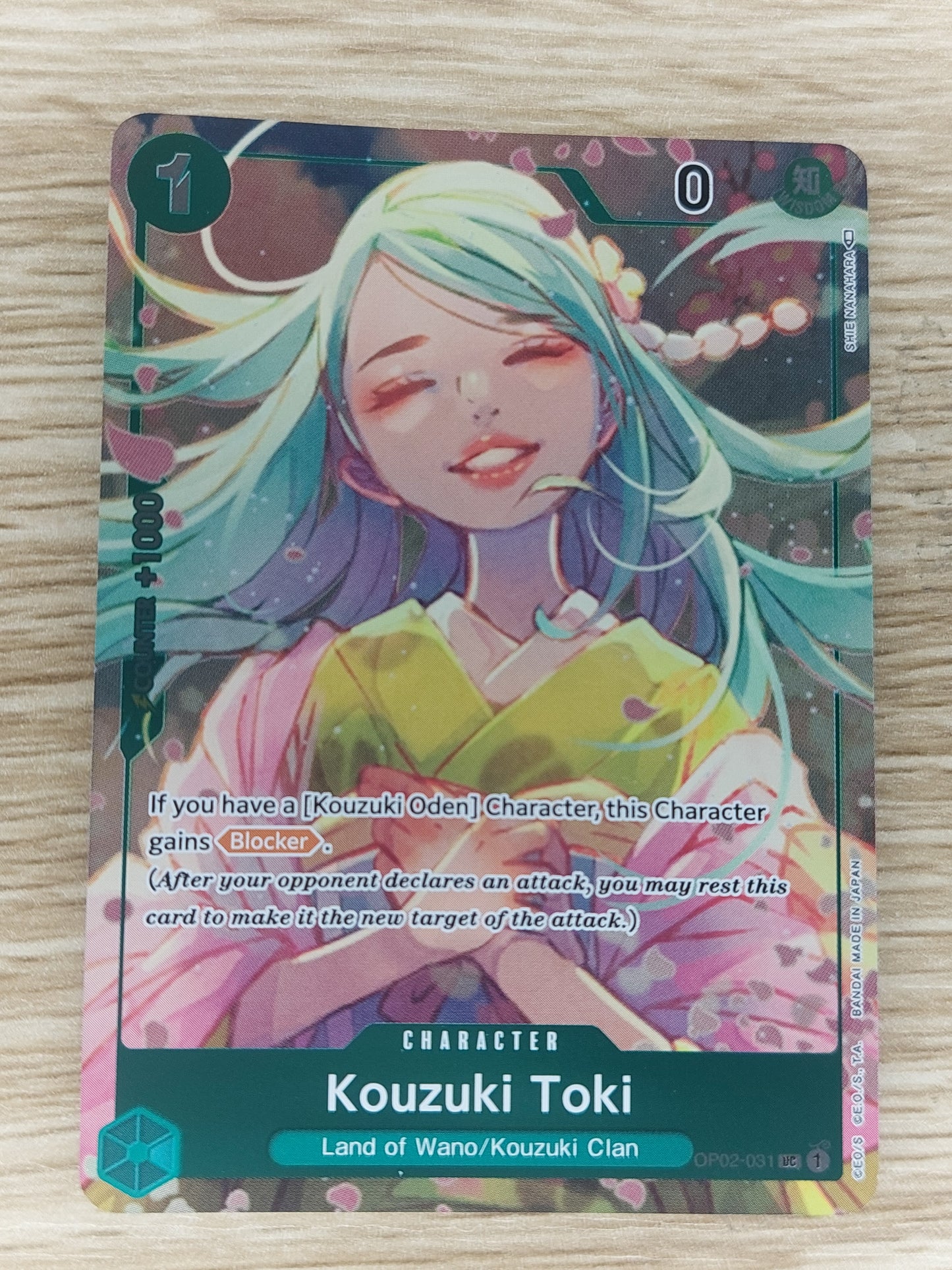 One Piece Card Game Kouzuki Toki OP02-031 Special Paramount War Alt Art Parallel