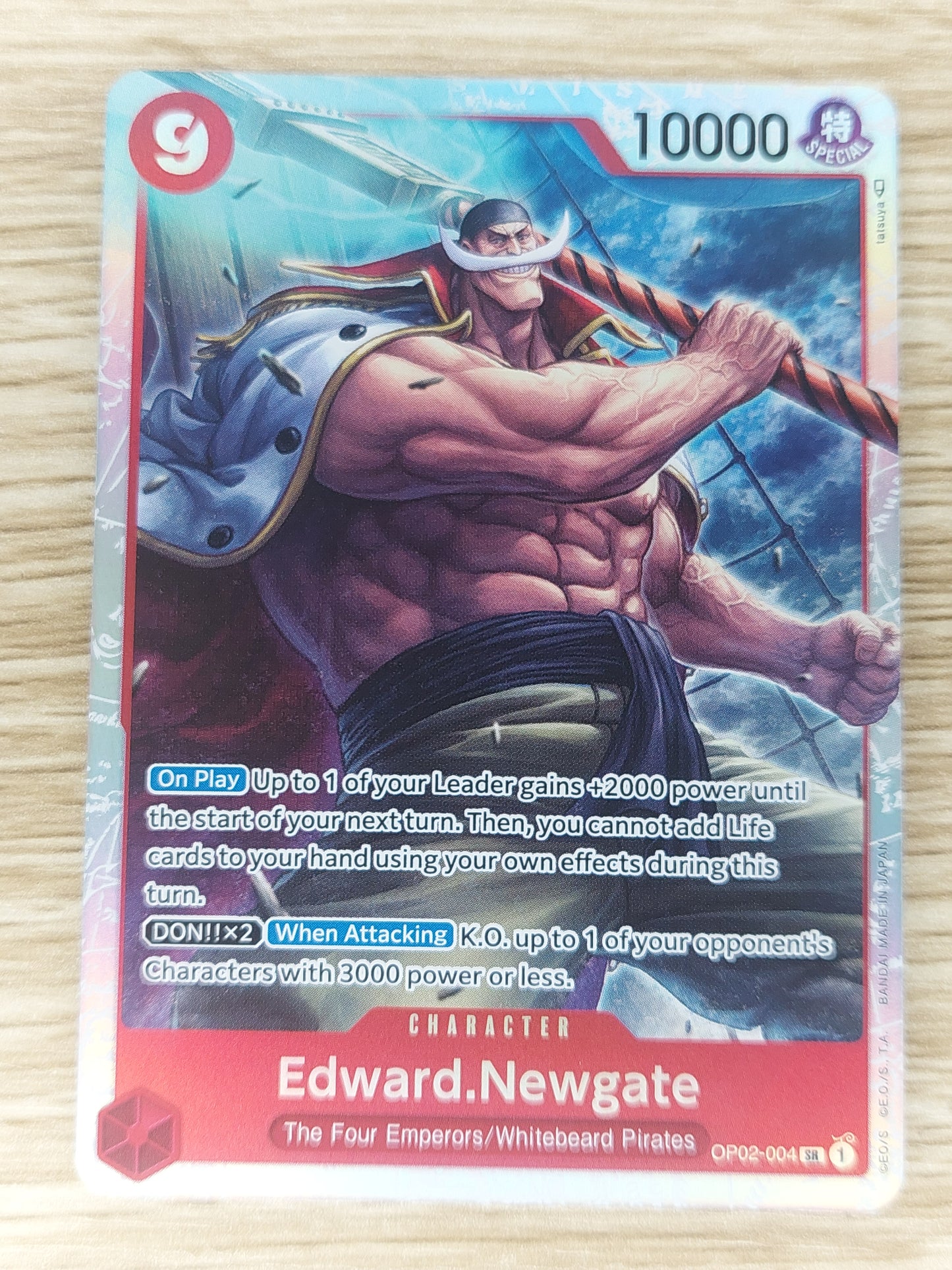 One Piece TCG -   SR Super Rare Edward.Newgate OP02-004 Paramount War English