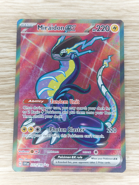 Miraidon ex 227/198 FULL ART Scarlet & Violet SECRET RARE Pokemon TCG NM