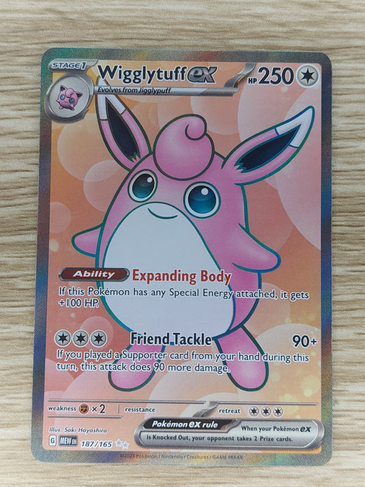 Pokemon TCG Wigglytuff EX 187/165 Ultra Rare Holo Scarlet & Violet 151