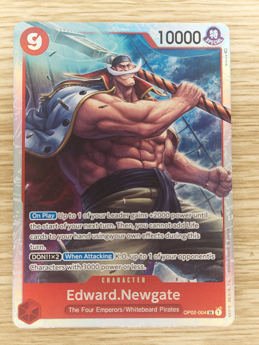 One Piece Paramount War OP02-004 SR Edward.Newgate