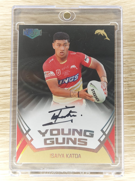 2023 NRL ELITE Young Guns Isaiya Katoa YGS 05/17 Auto 030/117