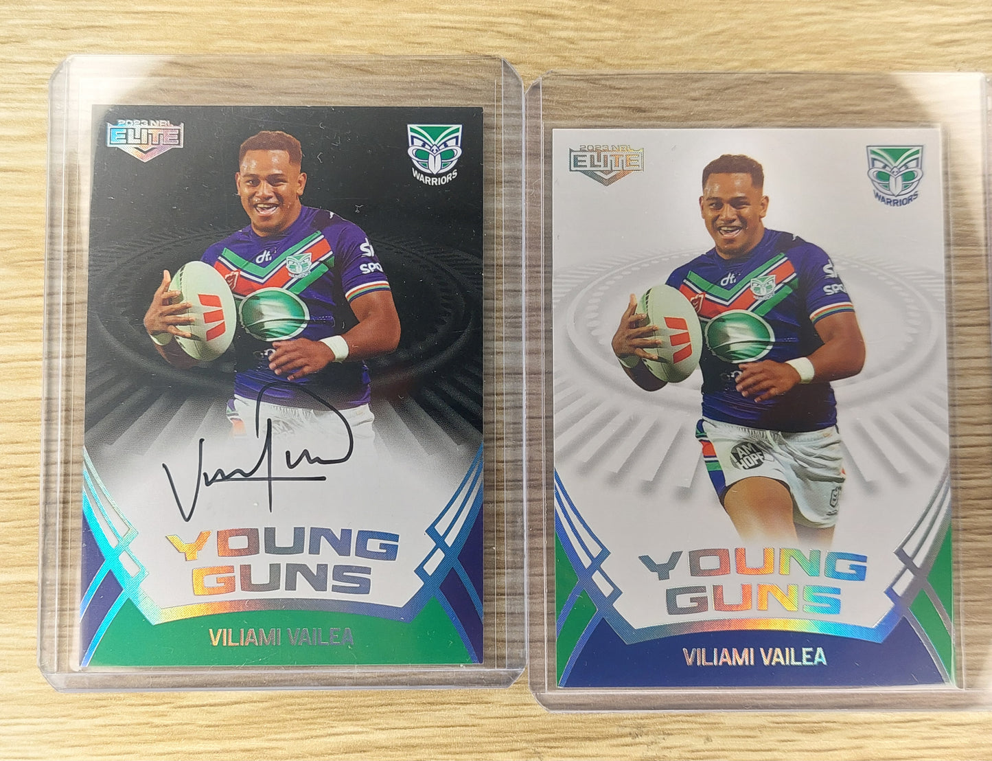 2023 NRL ELITE Young Guns Villiami Vailea YGS 16/17 Auto + YG 31/34 (113/117+029/177)