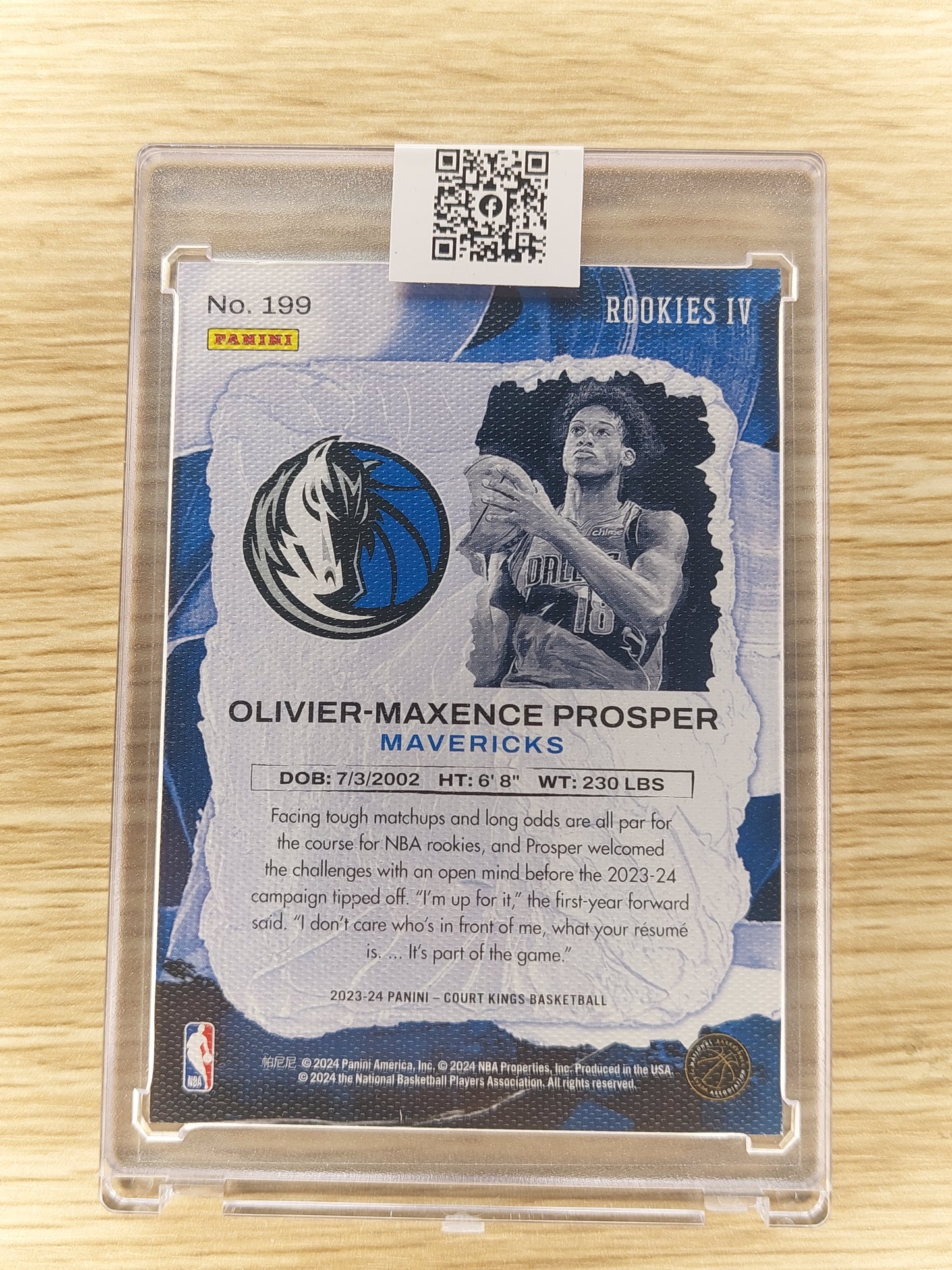 2023-24 Court Kings Olivier-Maxence Prosper Level IV 4 Rookie SSP Mavericks NBA RC Case Hit