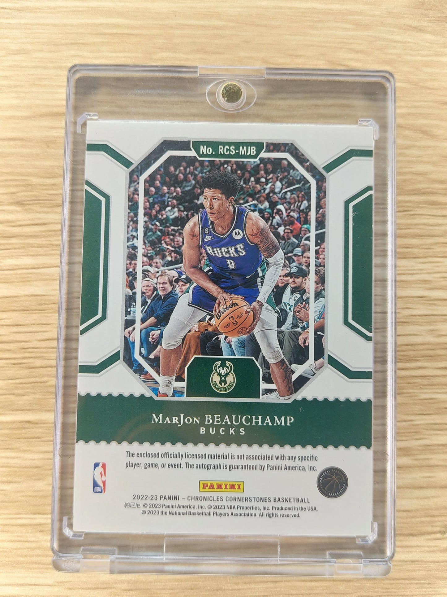 2022-23 Panini Chronicles Cornerstones RCS-MJB Marjon Beauchamp Rookie Cornerstones RPA 32/99