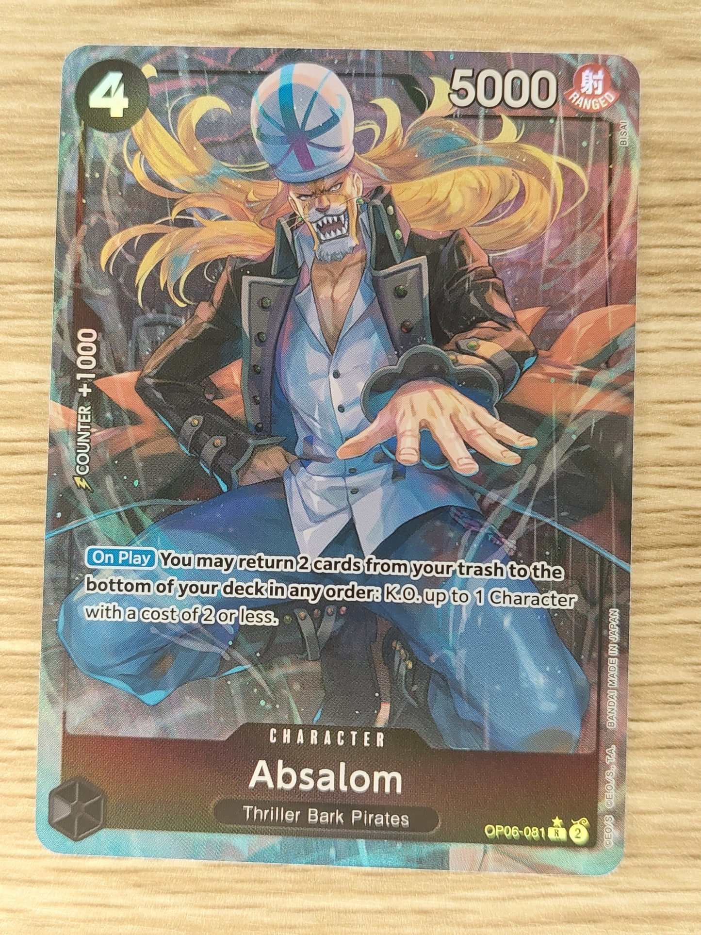 ONE PIECE TCG Absalom OP06-081 Alt Art - Wings of the Captain English