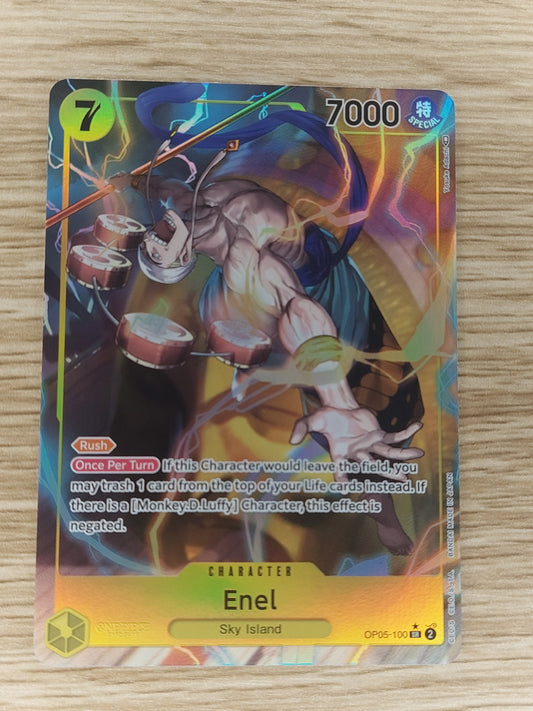 One Piece Card Game Awakening Of The New Era OP05-100 Enel SR Alt Art English