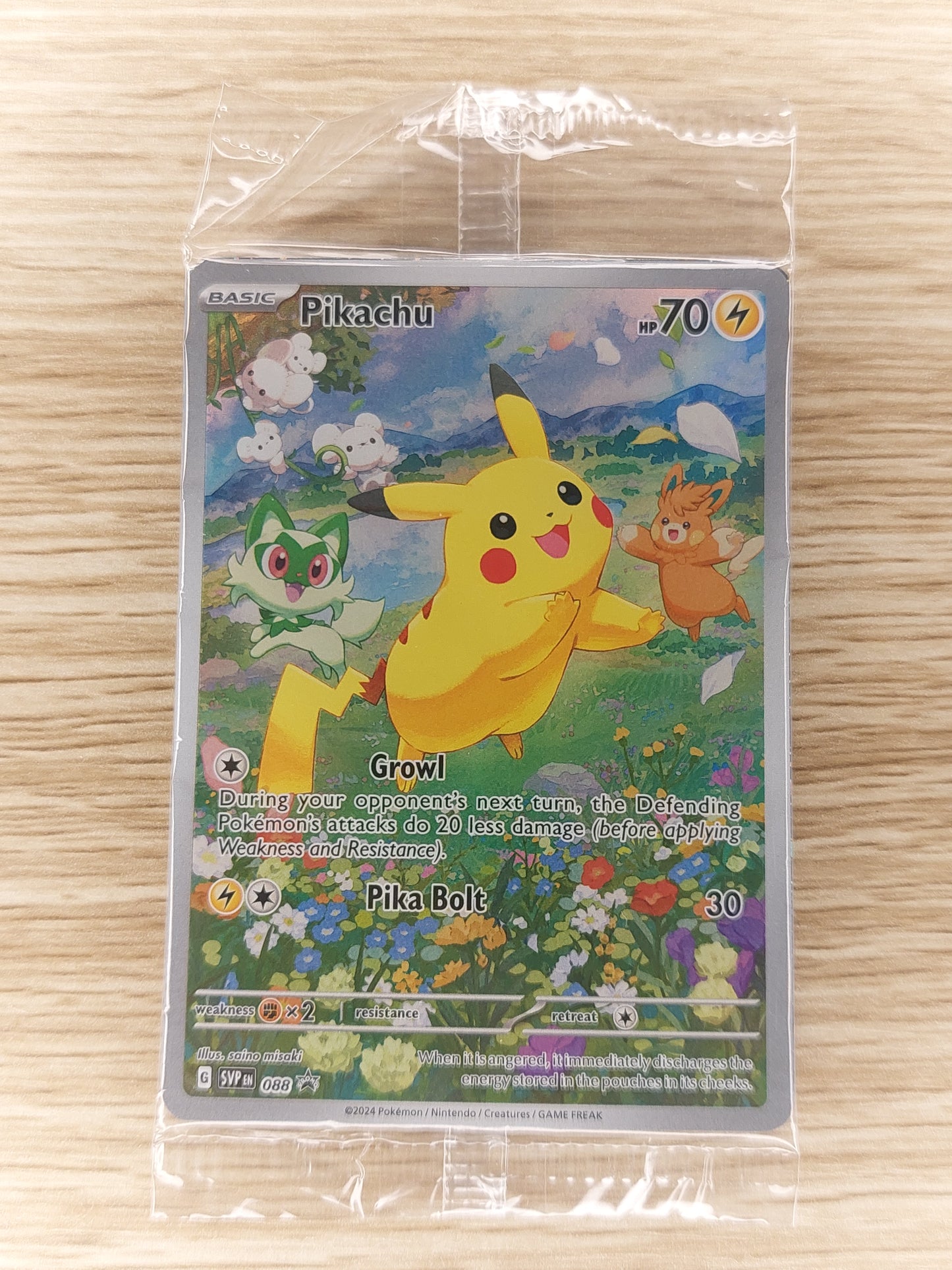 POKÉMON TCG PIKACHU 088 SVP BLACK STAR PROMO Paldean Adventure Sealed Pack