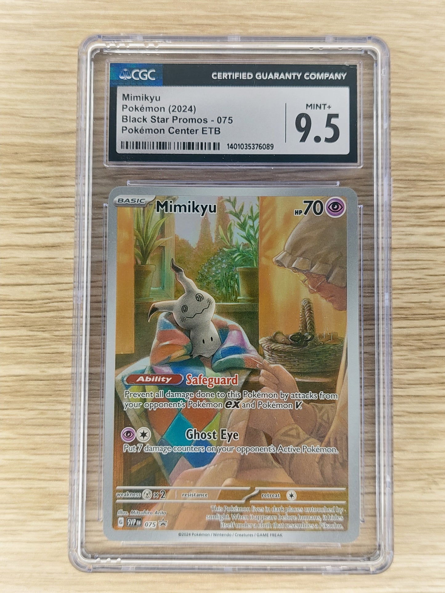 2024 Pokemon ETB SVP 075 Mimikyu Black Star Promo CGC 9.5