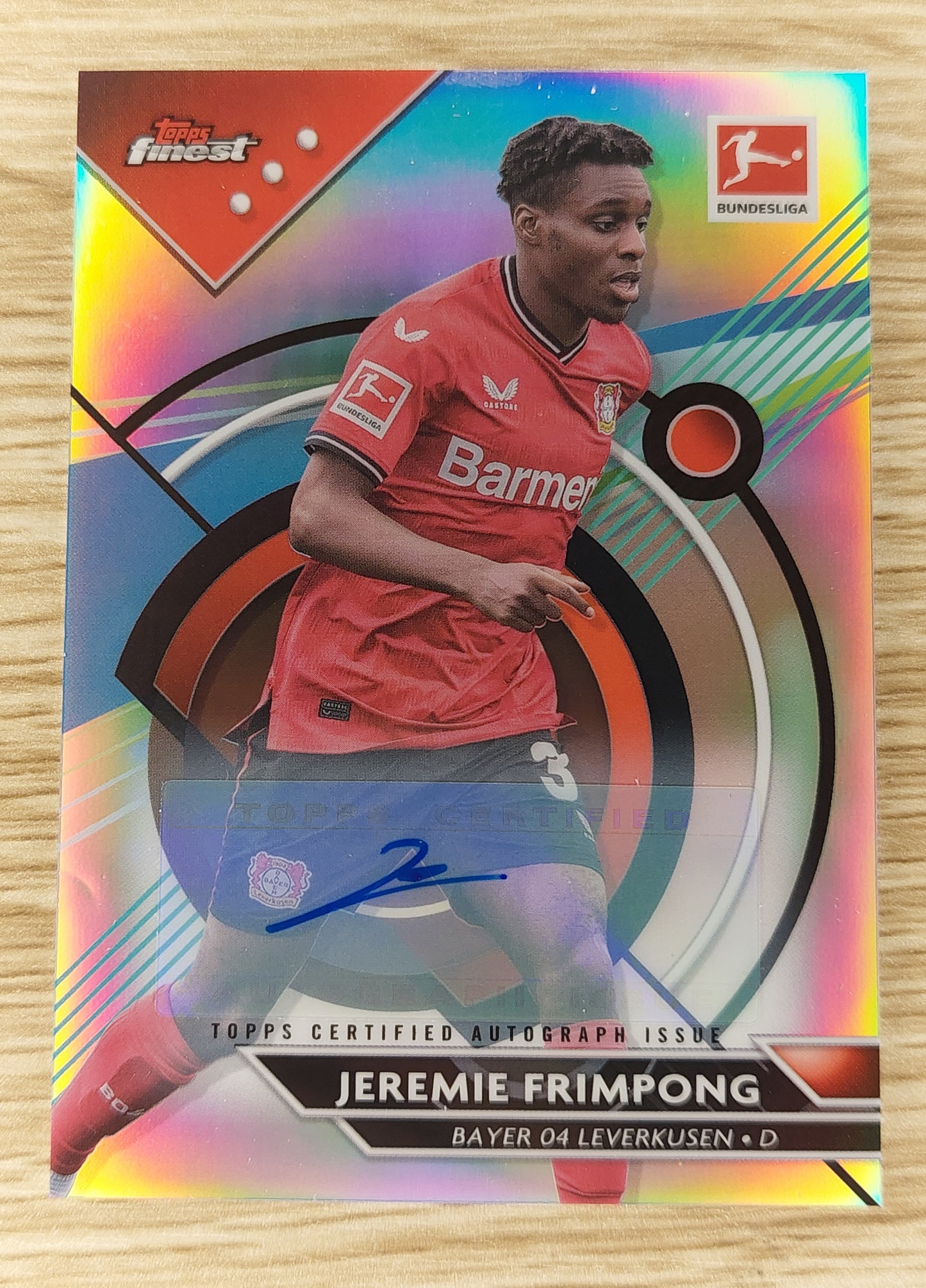 2023 Topps Finest Bundesliga #96 Jeremie Frimpong Auto