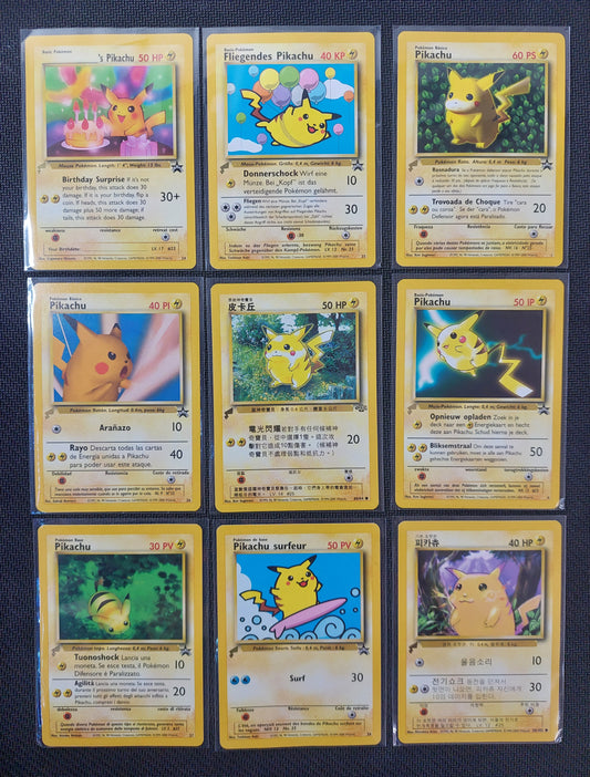 2000 Pokemon Pikachu World Collection All 9 Cards Nr Mint