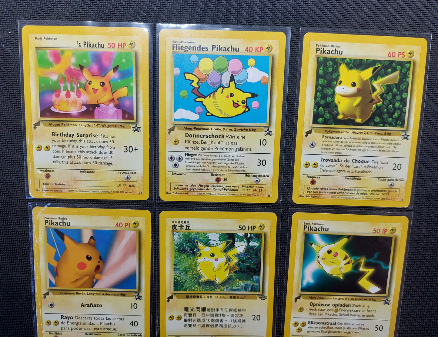 2000 Pokemon Pikachu World Collection All 9 Cards Nr Mint