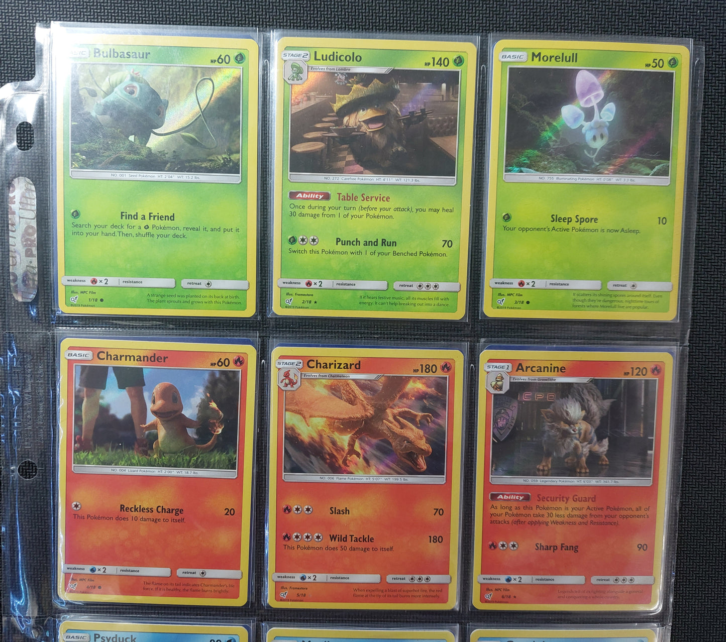 2019 Pokemon Detective Pikachu Full Set of 18 cards NR MT