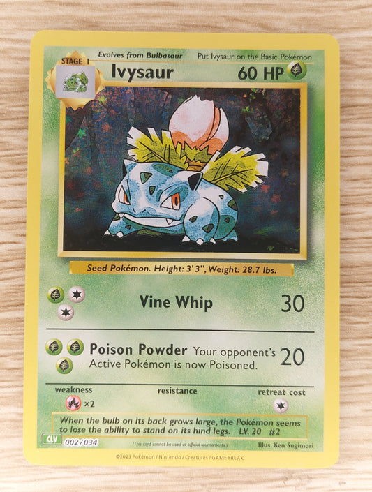 Ivysaur Holo CLV 002/034 English Pokemon Trading Card Game Classic 2023