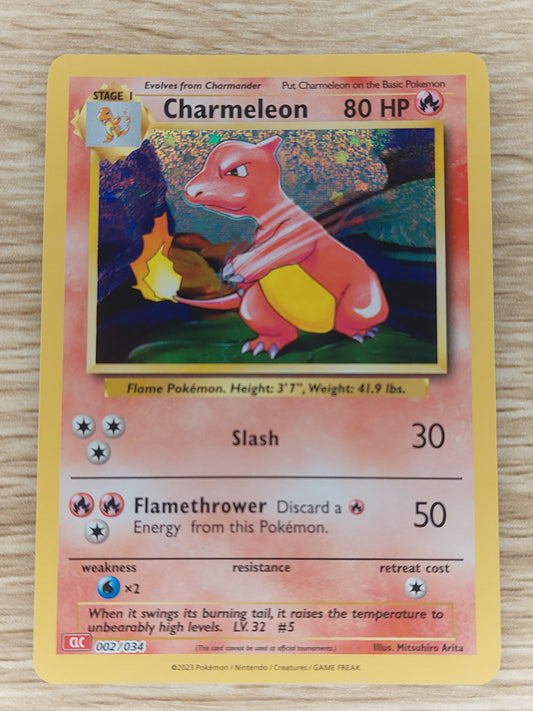 Charmeleon Holo CLC 002/034 English Pokemon Trading Card Game Classic 2023