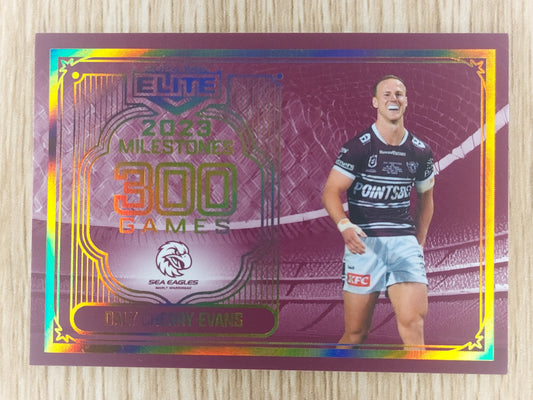 2024 NRL ELITE MILESTONE GAMES CASE CARD DALY CHERRY-EVANS MANLY SEA EAGLES #16/39