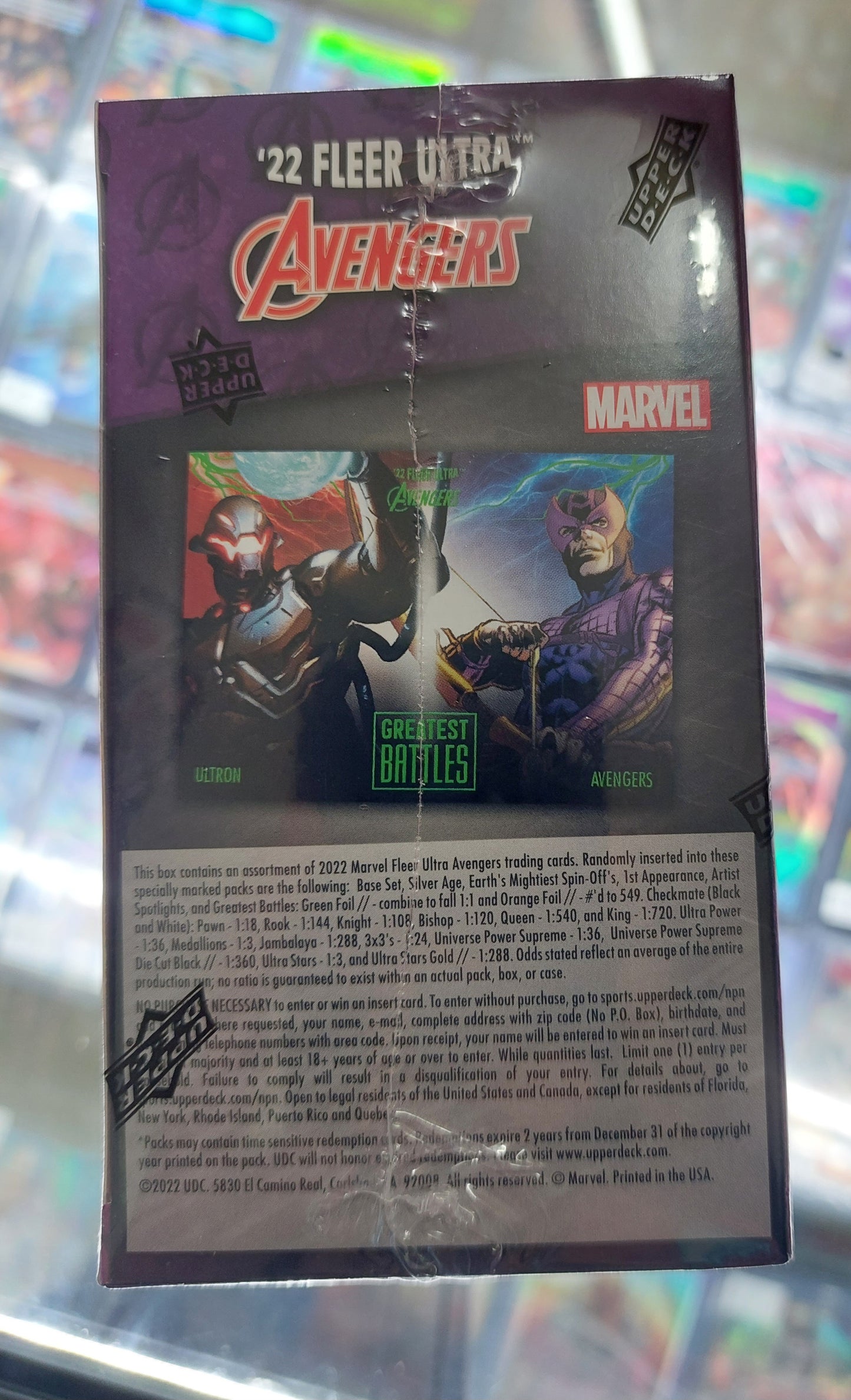 2022 UPPER DECK MARVEL FLEER ULTRA AVENGERS BLASTER BOX SEALED BRAND NEW(3 packs of 6 cards)