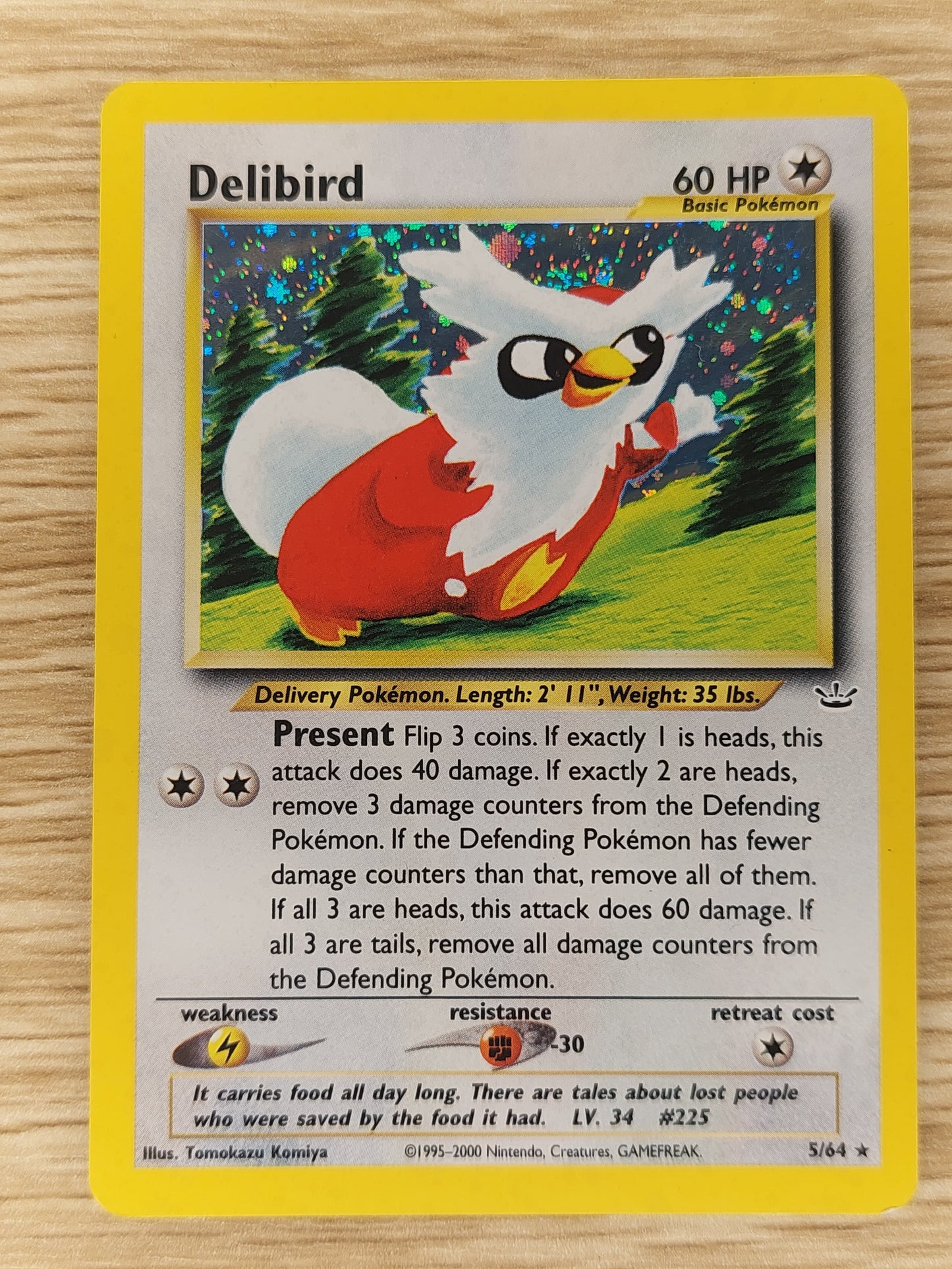 2001 Pokemon Neo Revelation  5/64 Delibird Holo Rare Nr Mt