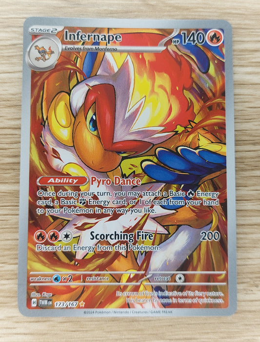 Pokemon TCG Infernape 173/167 Twilight Masquerade Illustration Rare - NM