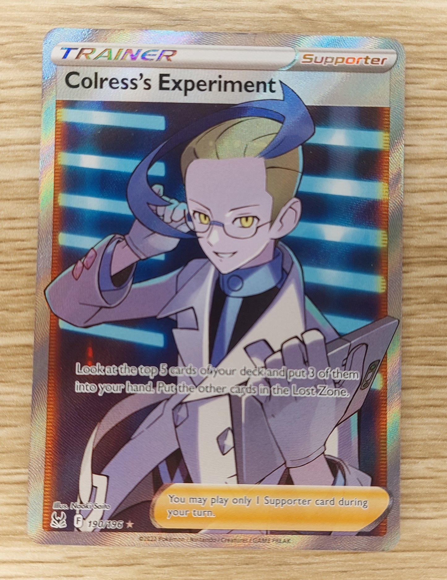 Colress's Experiment - 190/196 Lost Origin Full Art Ultra Rare Pokemon Card