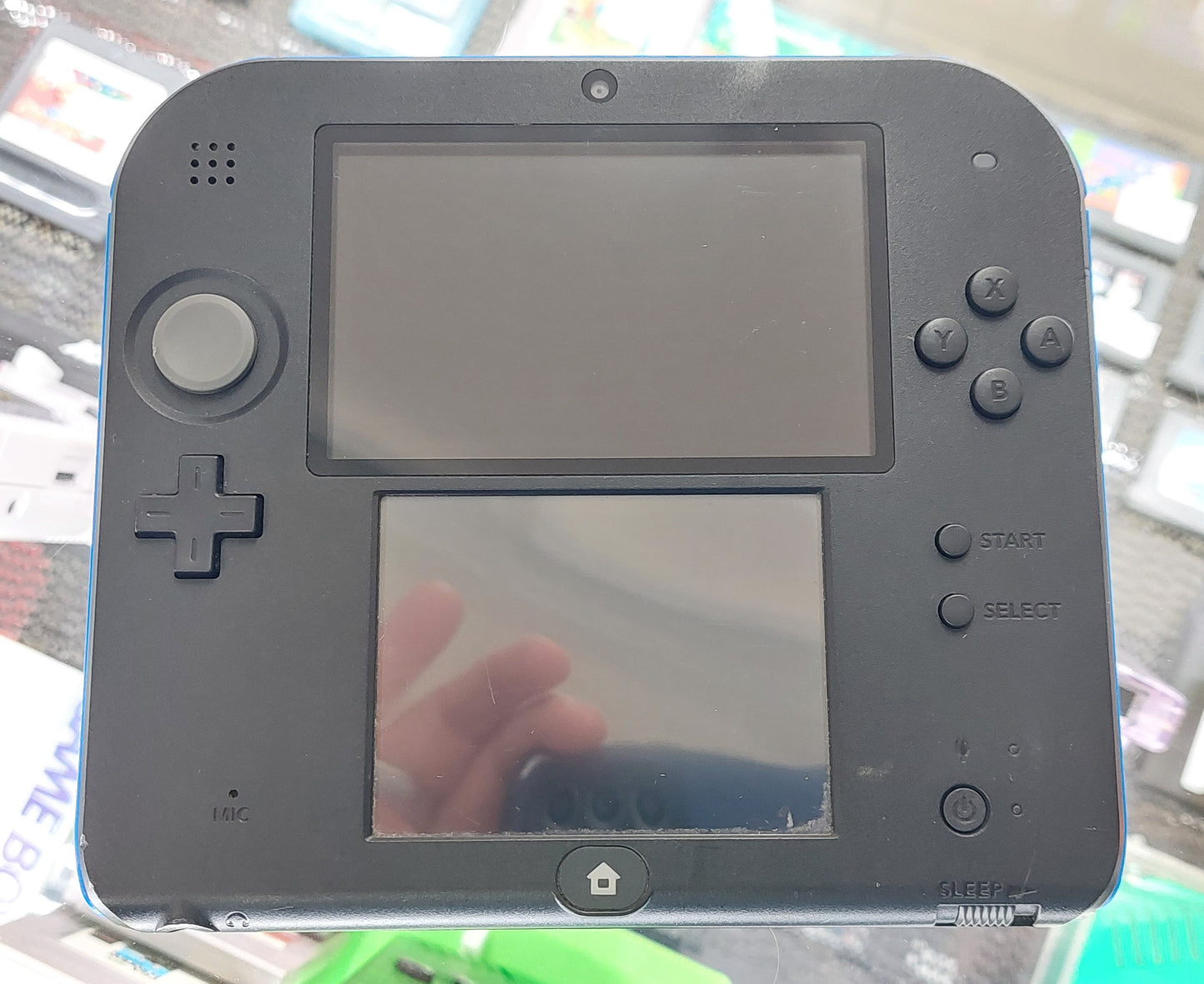 Nintendo 2DS Blue/BLACK Console with Original Charger,Tested MINOR WEAR.