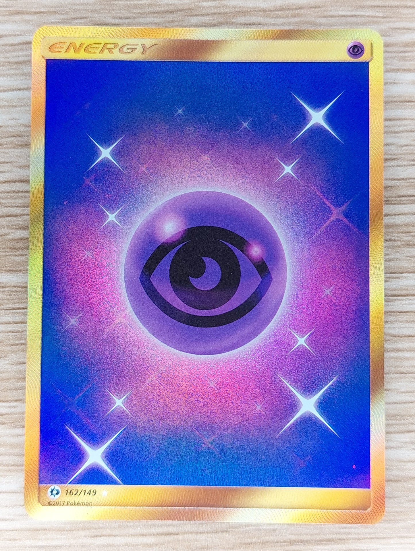 Psychic Energy - 162/149 - Secret Rare NM, English Pokemon Sun & Moon Base Set