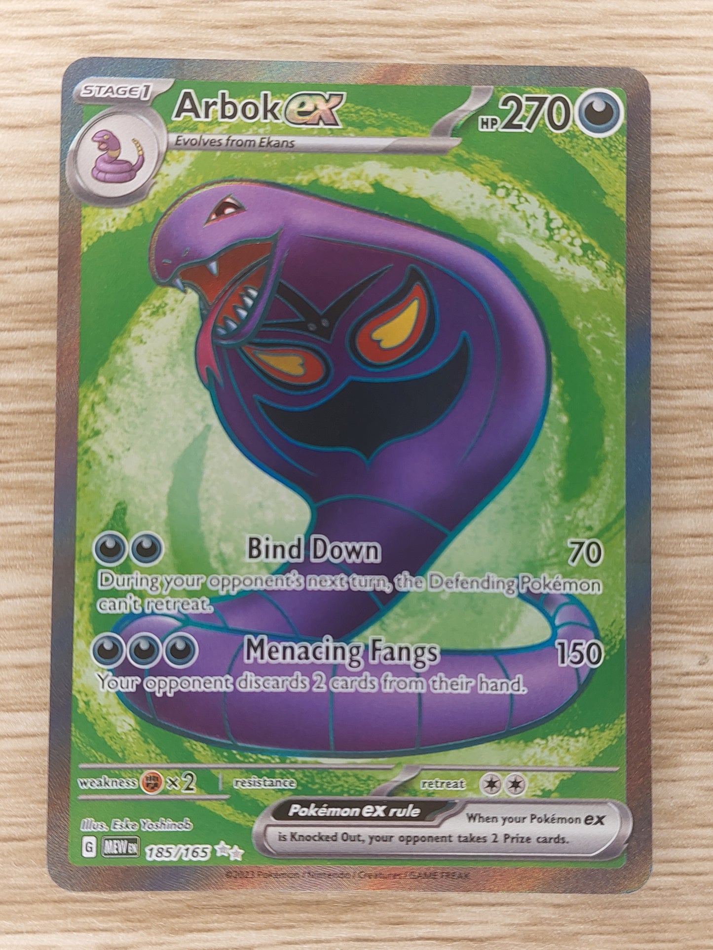 Pokemon TCG: Scarlet & Violet 151   185/165 Arbok ex Ultra Rare