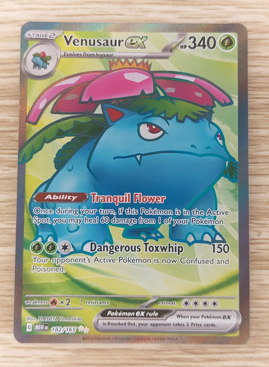 2023 Venusaur ex 182/165 Ultra Rare Full Art Pokemon 151 Card English