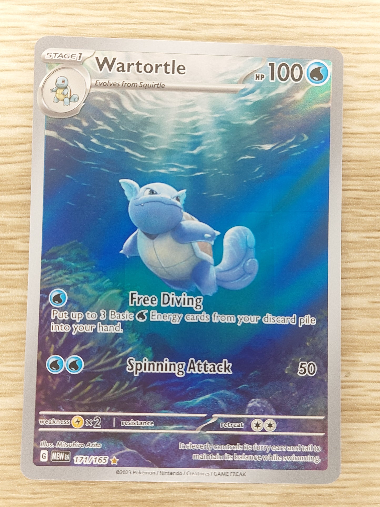 2023 Pokemon Scarlet & Violet 151   171/165 Wartortle Art Rare