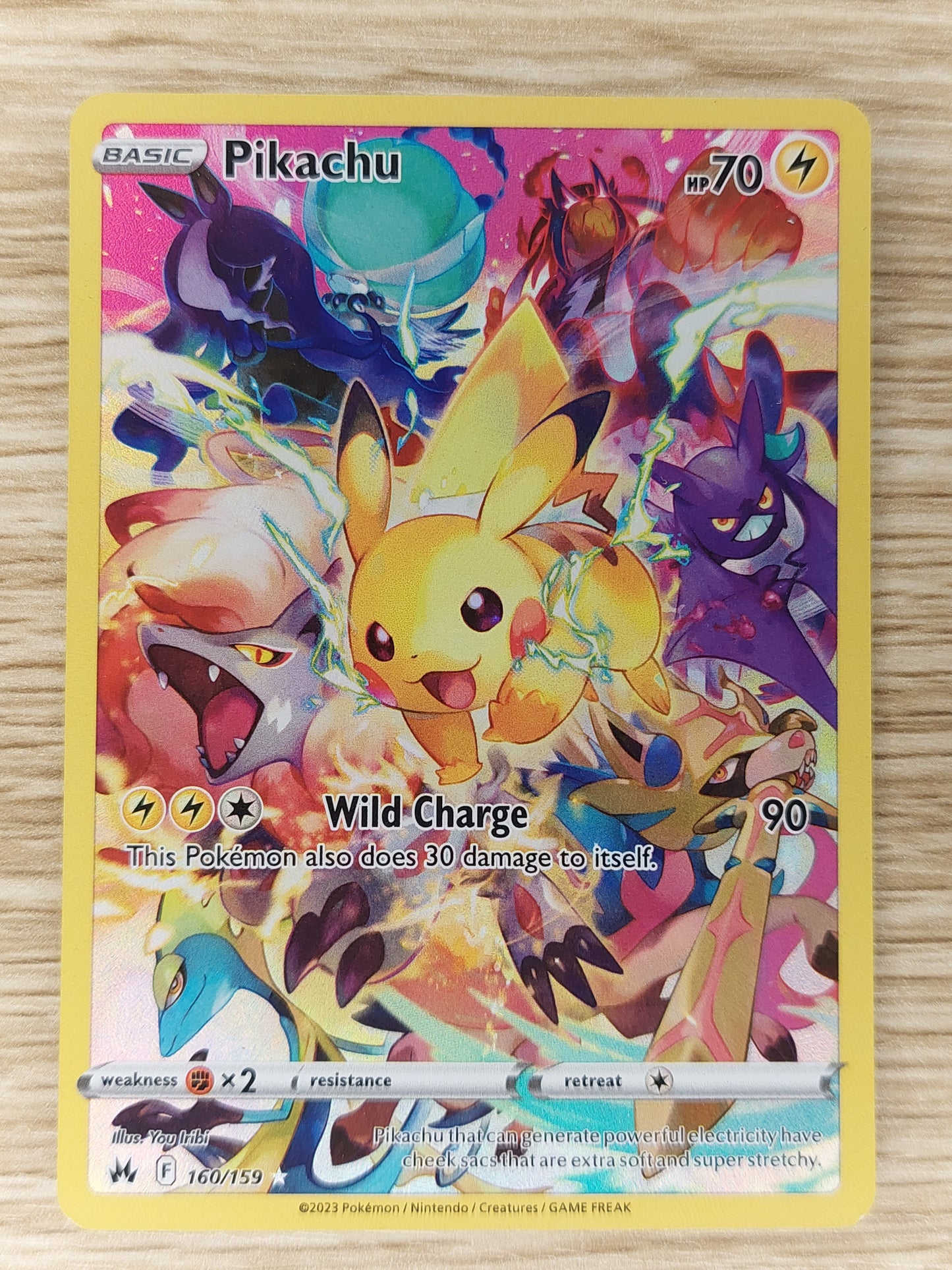 Pikachu - 160/159 - Full Art Textured Secret Rare - Crown Zenith - Pokemon