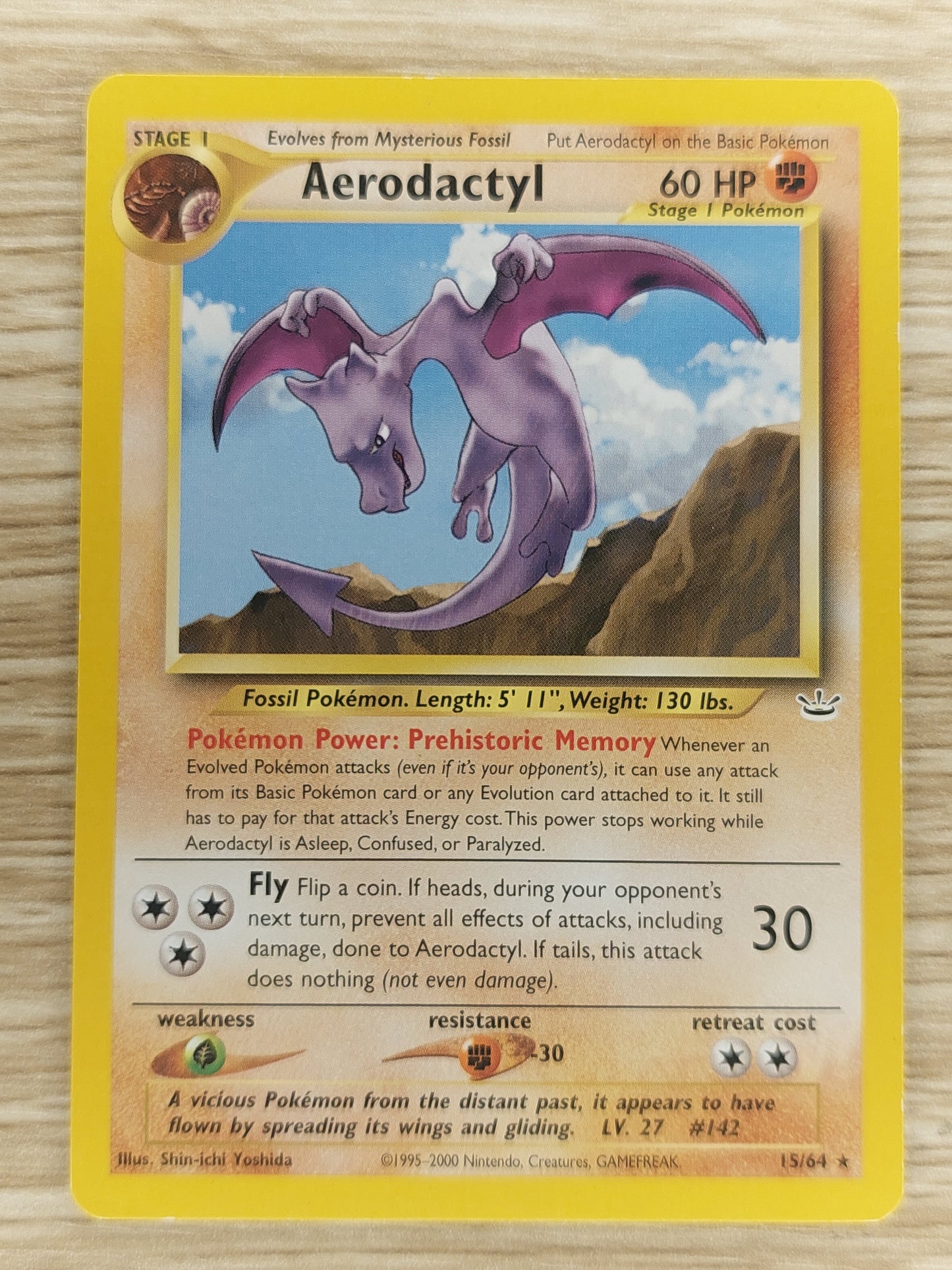 2000 Pokemon Neo Revelation 15/64 Aerodactyl Non Holo LP