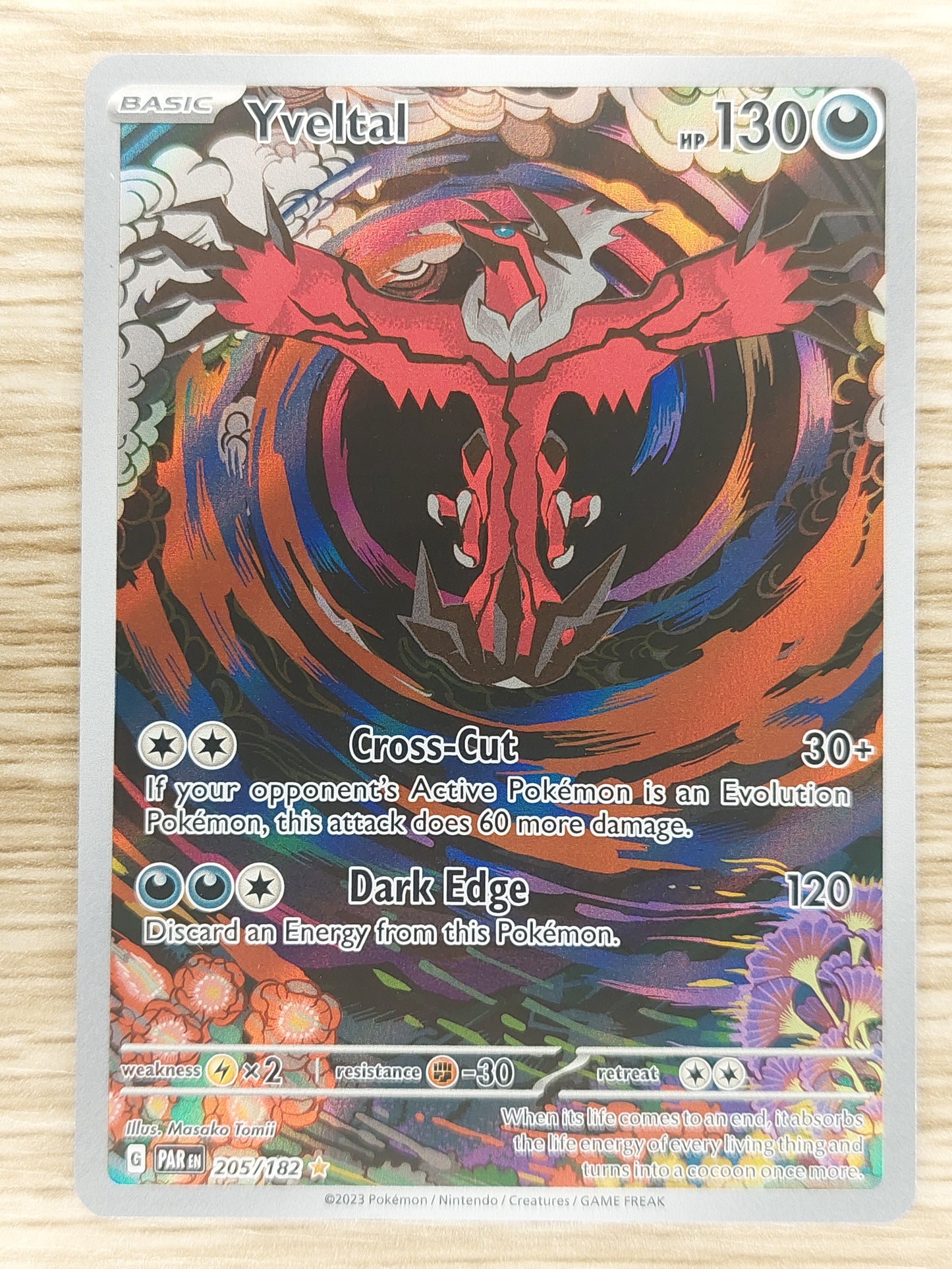 Pokémon TCG Yveltal Paradox Rift 205/182 Holo Illustration Rare