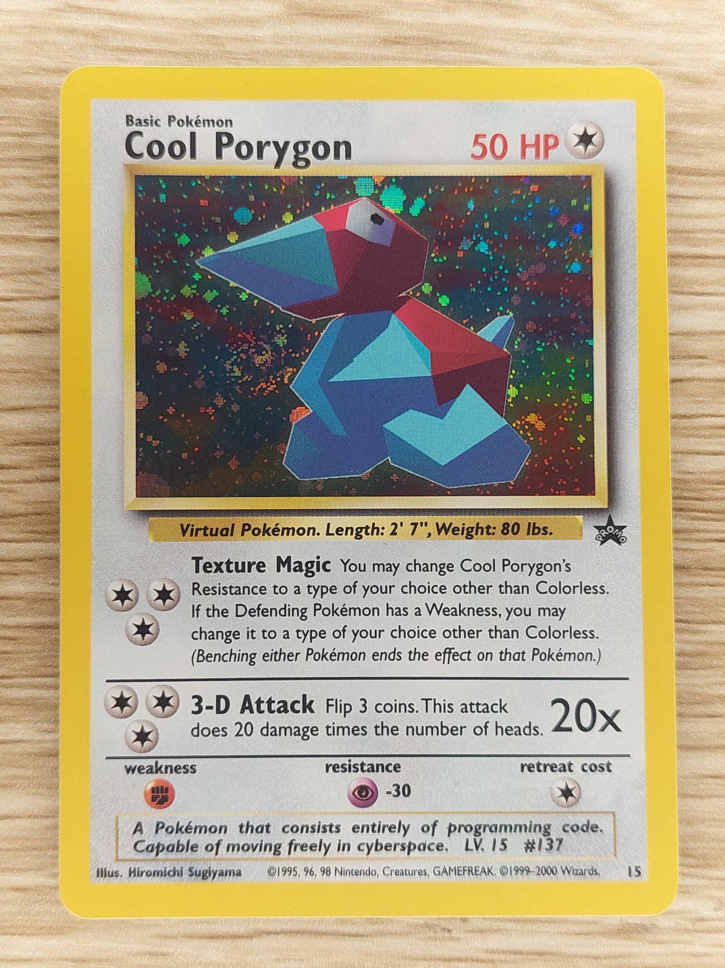 2000 Pokemon Promo Cool Porygon Black Star LP