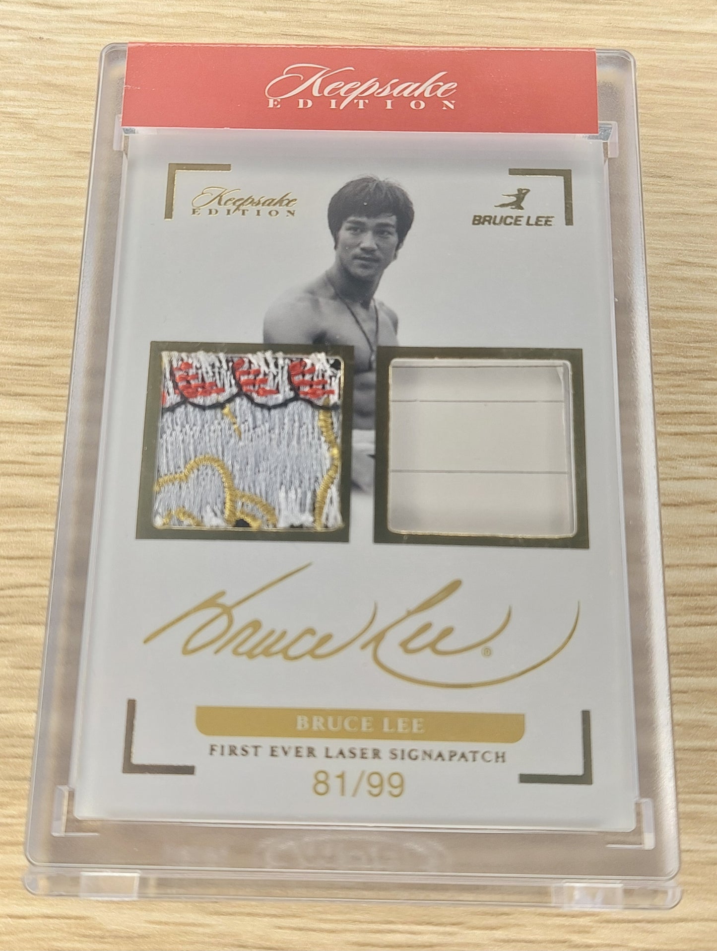 2024 Keepsake Edition Red Label Bruce Lee Signapatch Card(Dual Relic)81/99