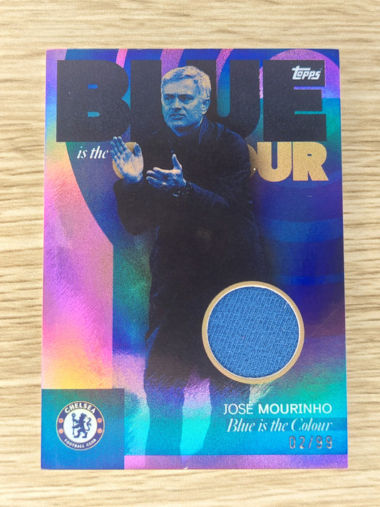 2024 Topps Chelsea Team Set BR-JM Jose Mourihno Relic Pink 02/99