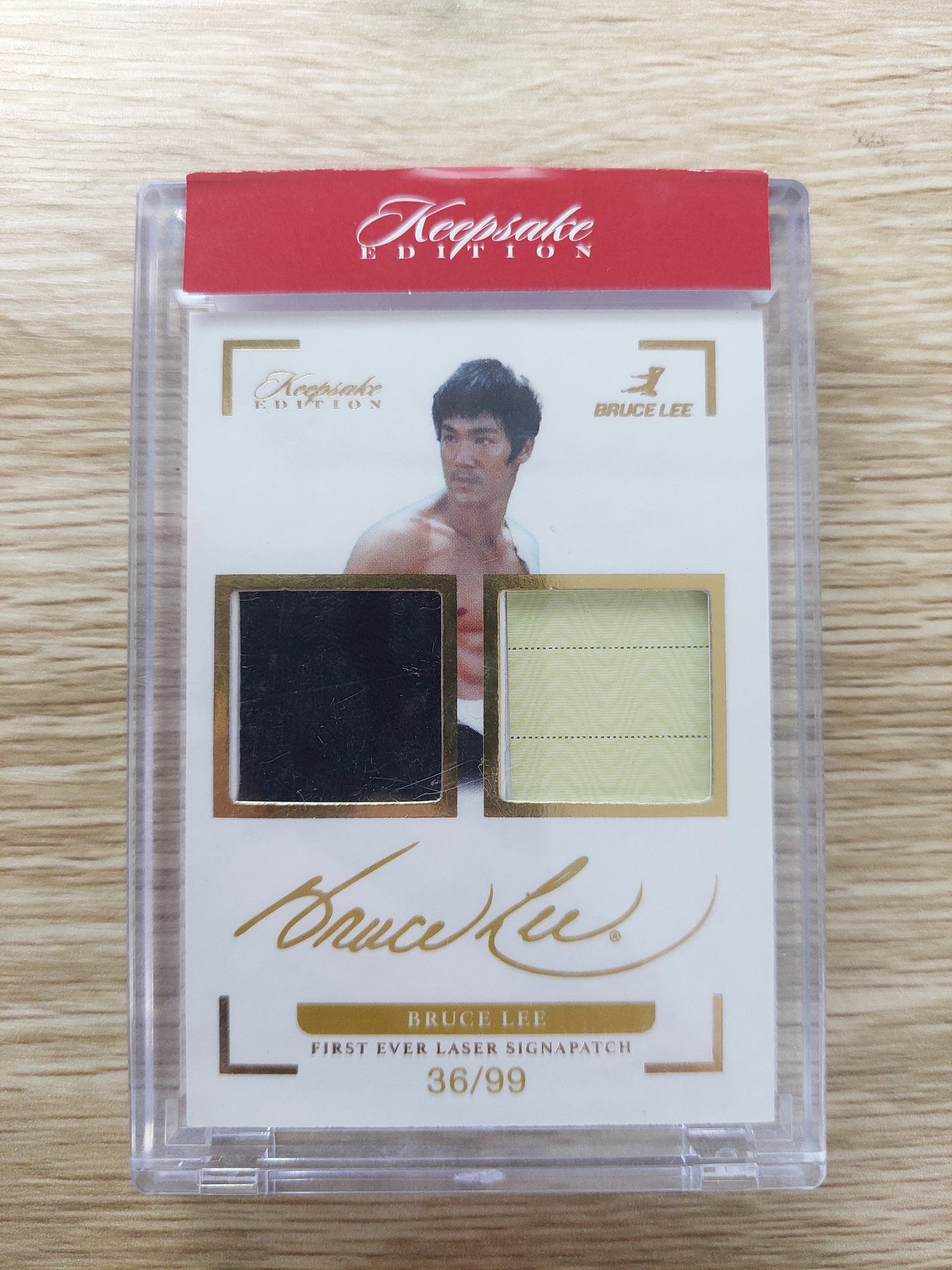 2024 Keepsake Edition Red Label Bruce Lee Signapatch Card(Dual Relic)36/99