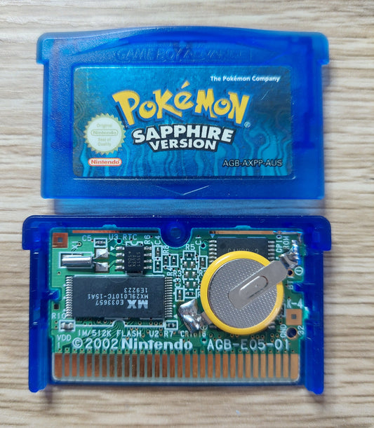 Pokemon Game Boy Advance Sapphire Version AUS PAL NEW Battery Tested & Cleaned