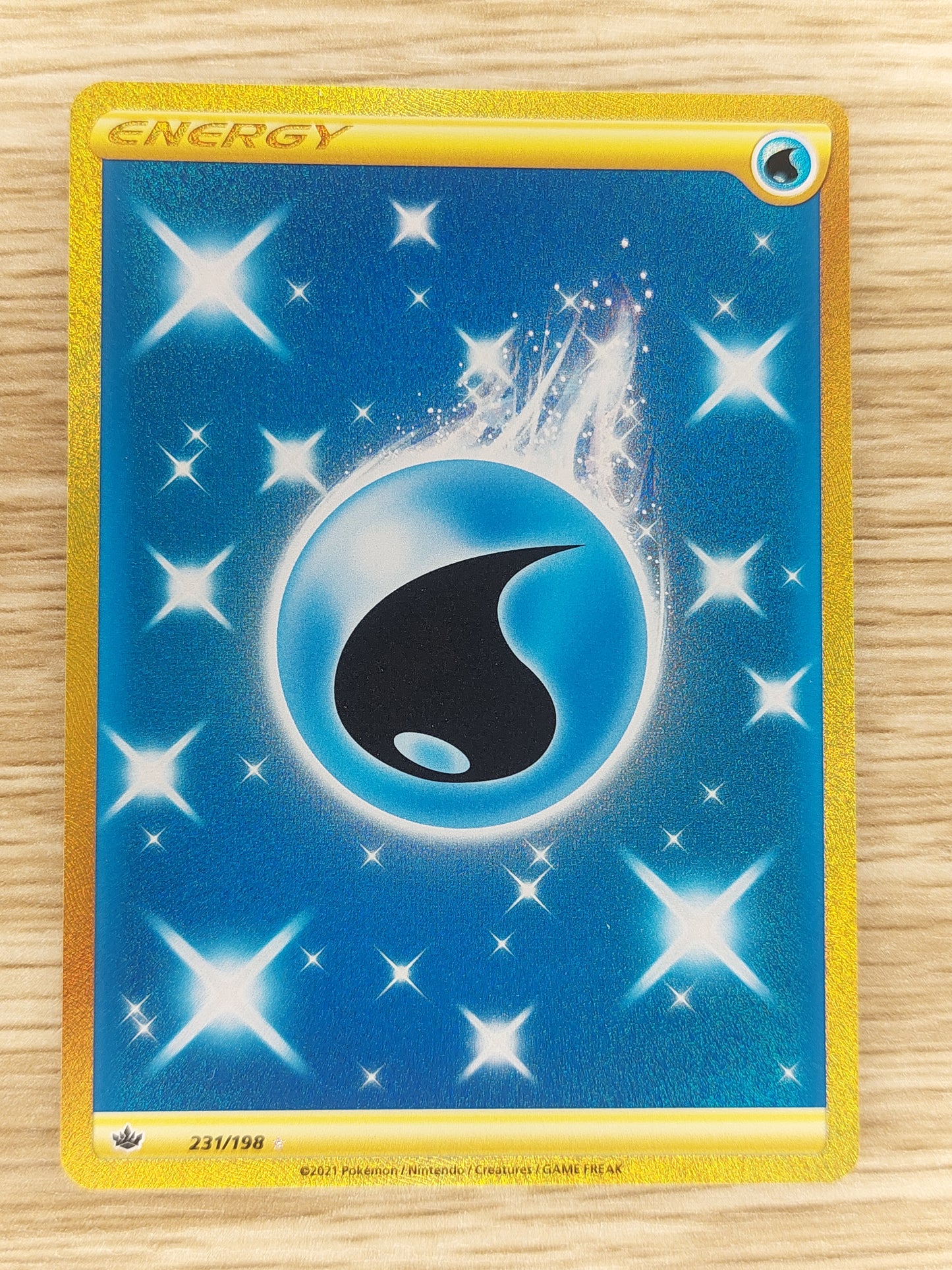 Water Energy 231/198 - Chilling Reign - Gold Secret Rare-  Pokemon Card