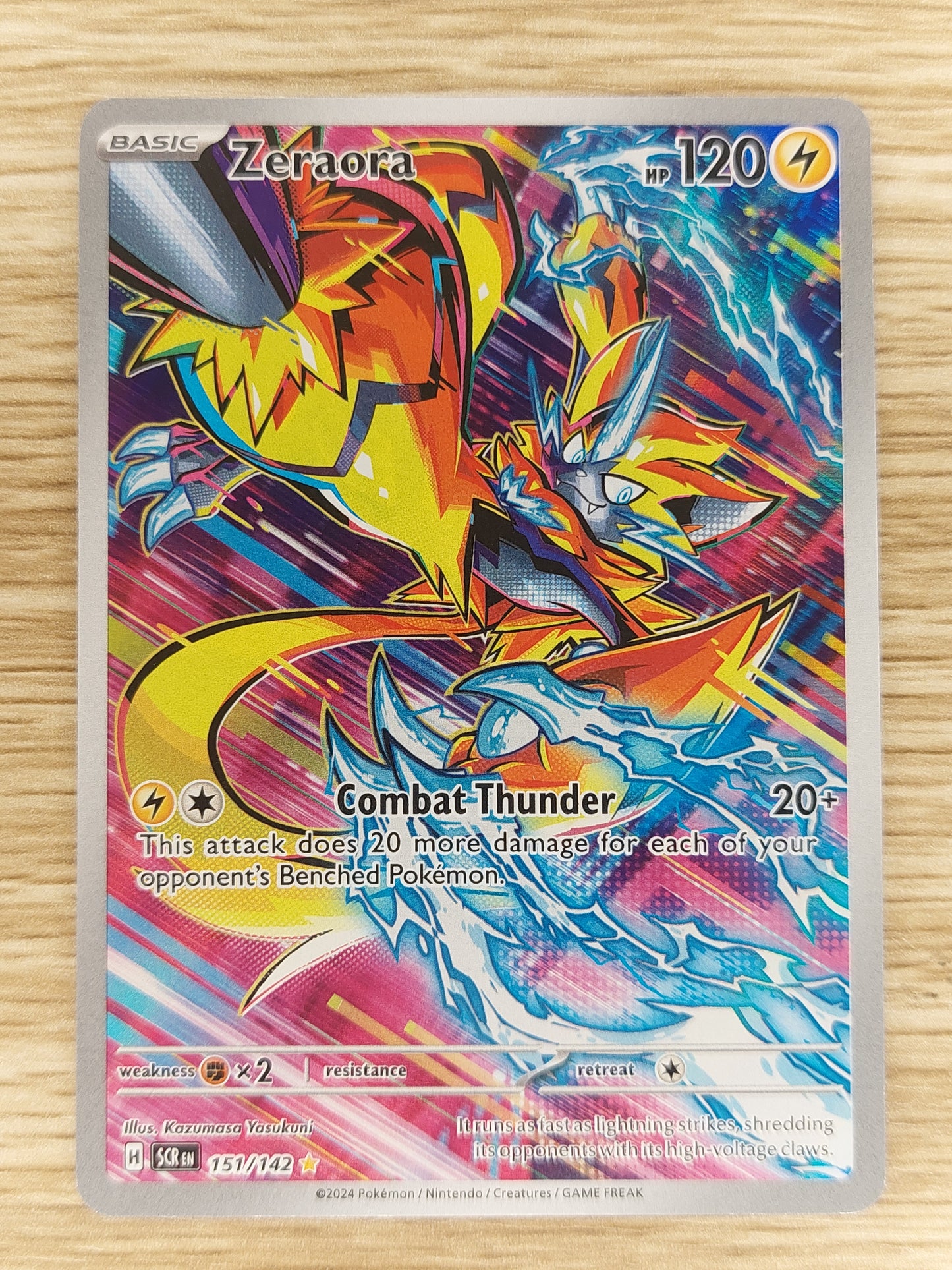 2024 Pokemon S&V Stellar Crown 151/142 Zeraora Illustration Rare