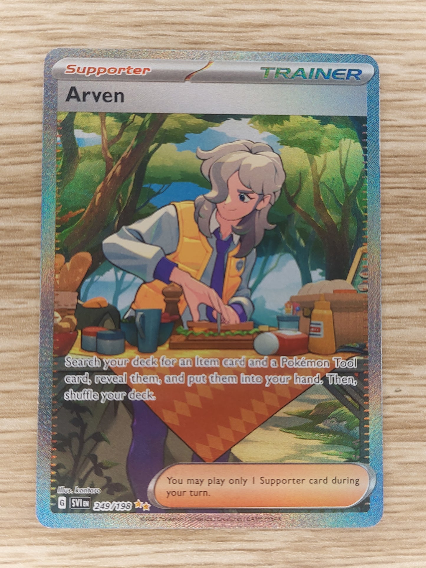 2023 Pokemon Scarlet and Violet 249/198 Arven Special Illustration Rare