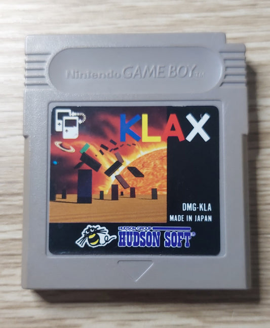 Gameboy Original Hudson Soft KLAX Made in Japan Tested & Cleaned