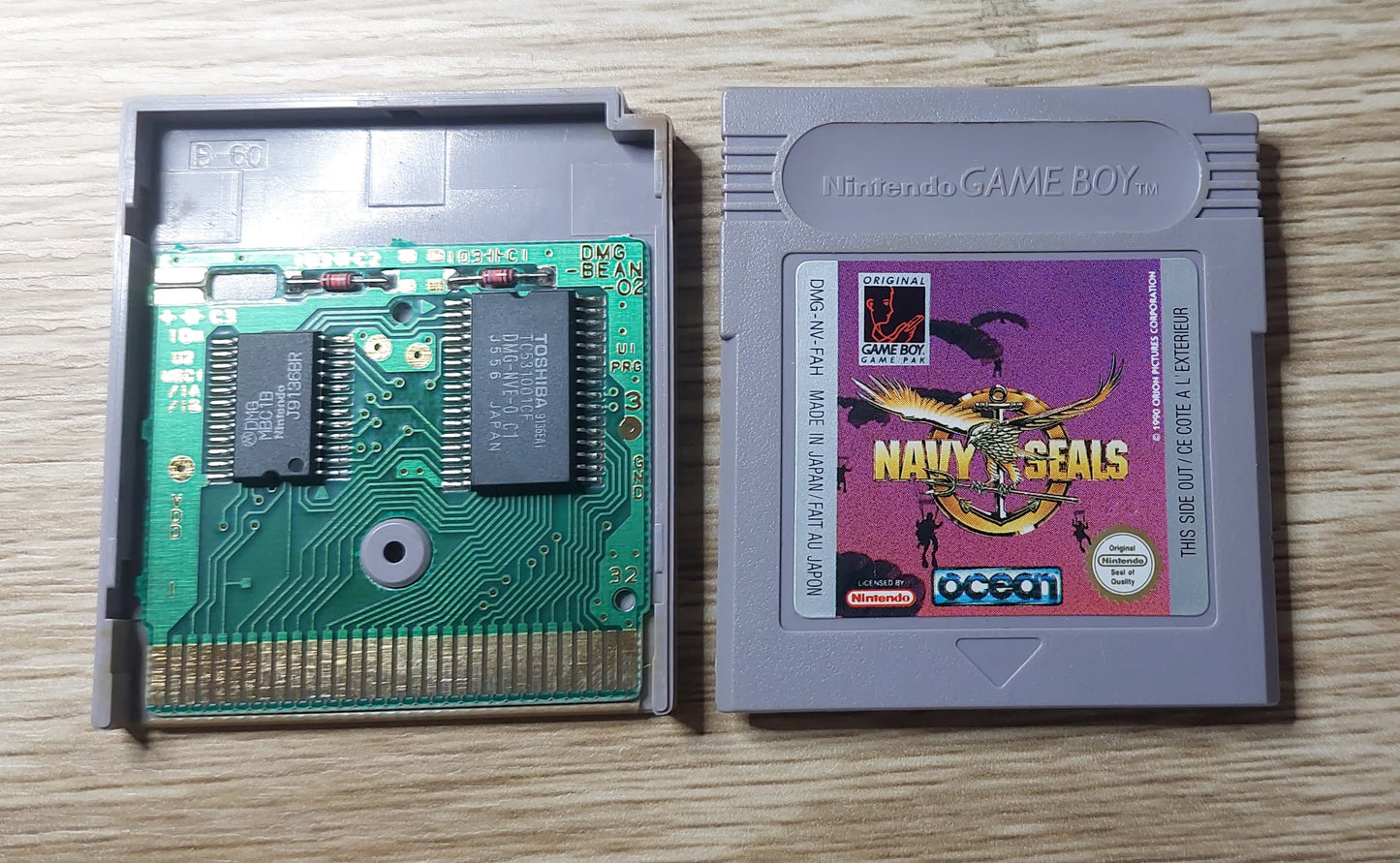 Gameboy Original Ocean Navy Seals,Tested and Cleaned