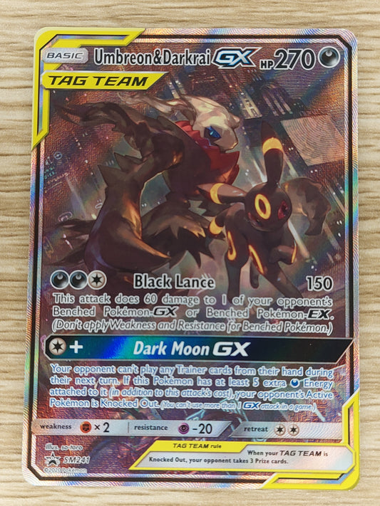 Pokémon TCG Umbreon & Darkrai Tag Team GX Sun & Moon SM241 Promo DMG