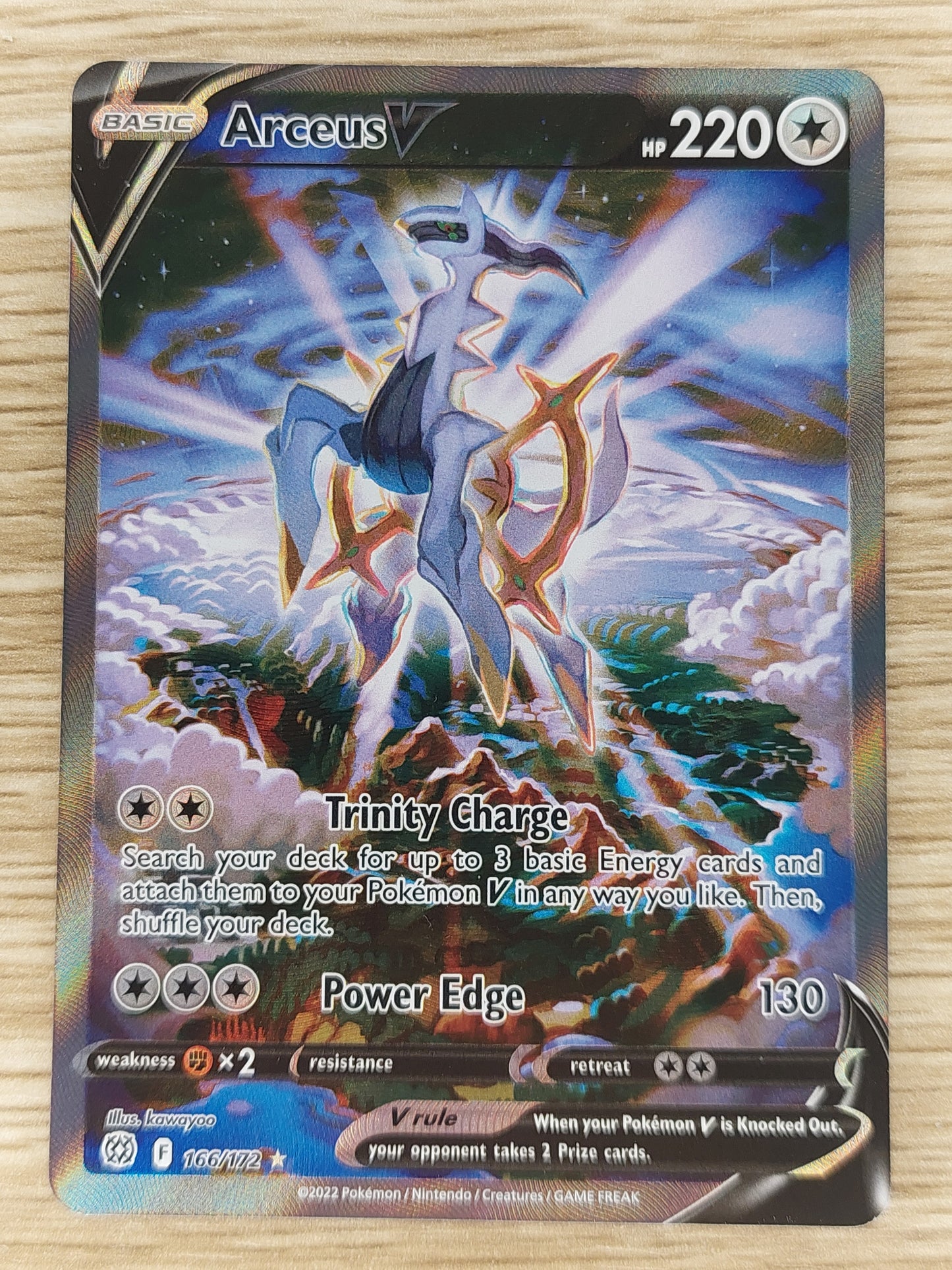 💥Arceus V Pokémon TCG Sword & Shield Brilliant Stars 166/172 Holo Ultra Rare