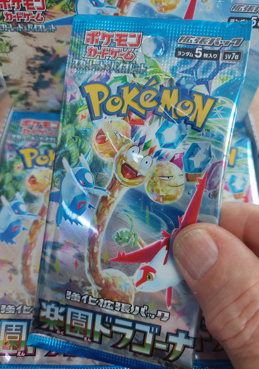 Japanese Pokemon  Booster Pack Paradise Dragona sv7a Unsearched Single Pack(5 cards)