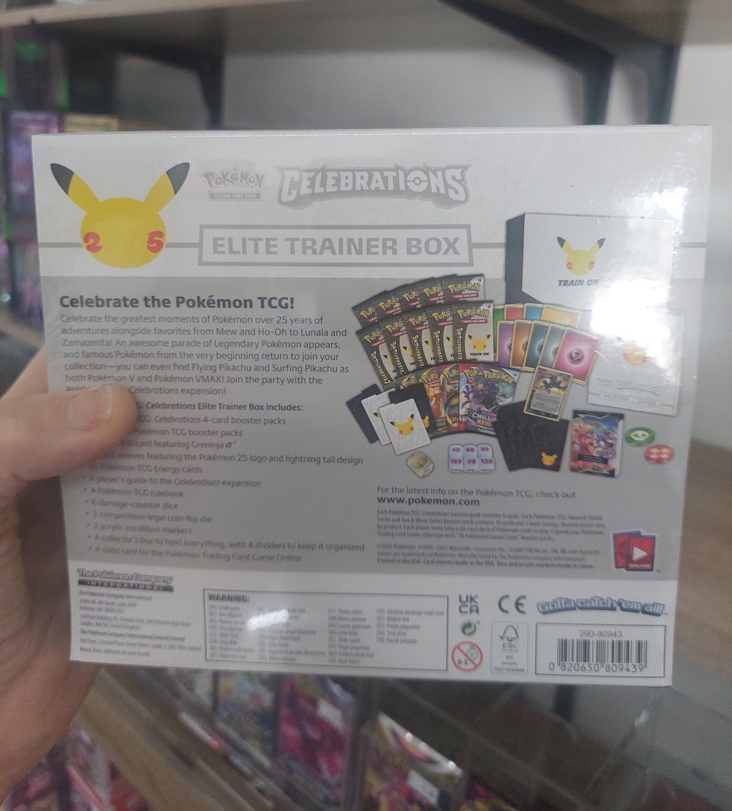 Pokemon Celebrations Elite Trainer Box Sealed (10 packs + 5 SWSH Packs)