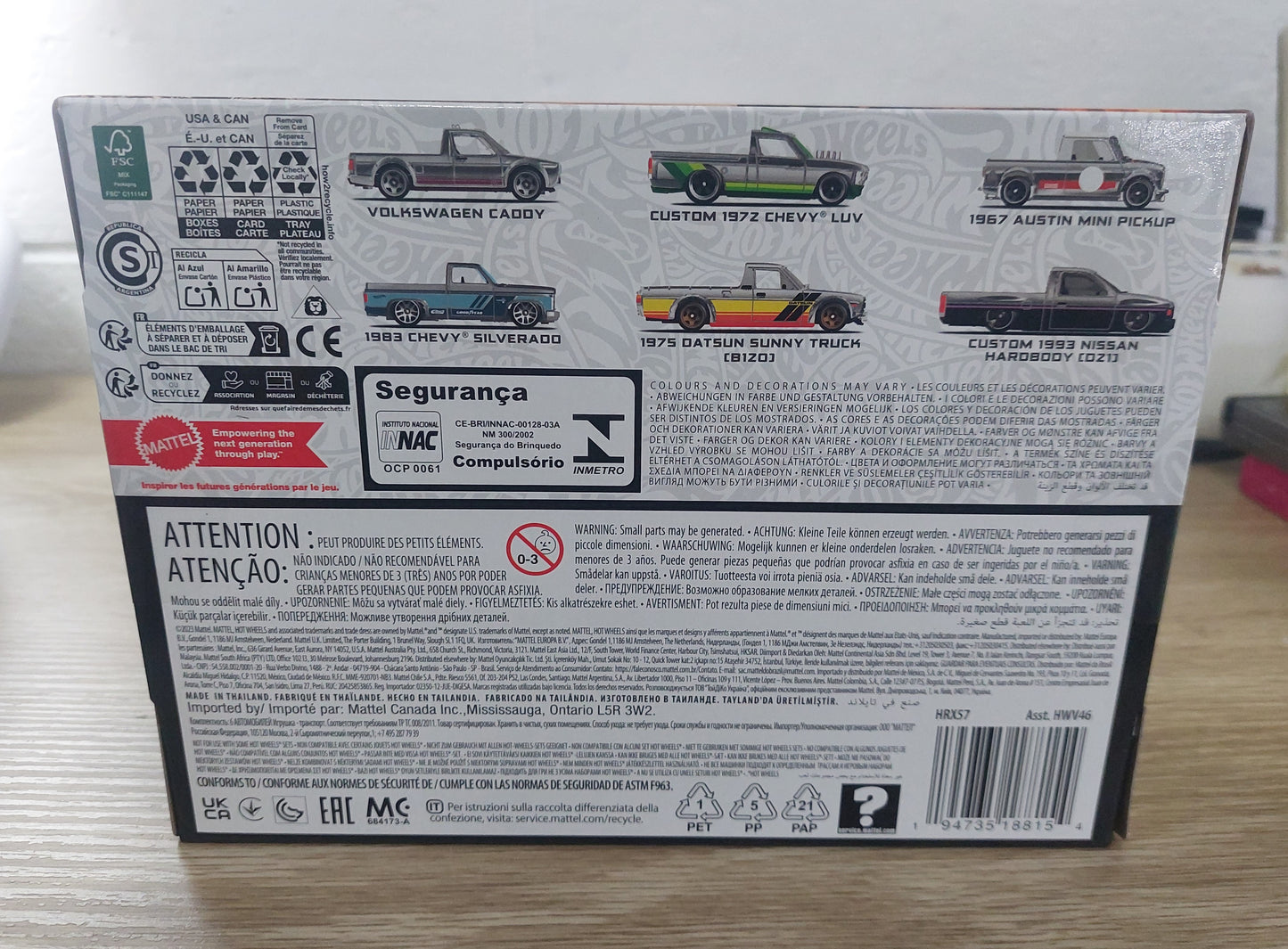 2024 HOT WHEELS ZAMAC 6 CAR BOX SET DATSUN NISSAN SILVERADO VW MINI TRUCK PICKUP Sealed