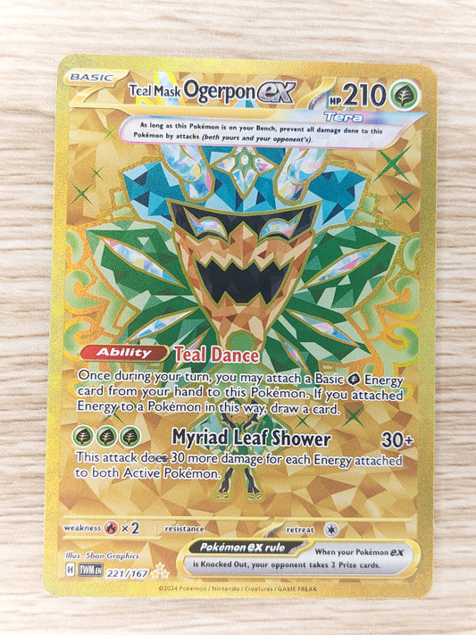 Pokemon TCG Twilight Masquerade Teal Mask Ogerpon ex 221/167 Hyper rare