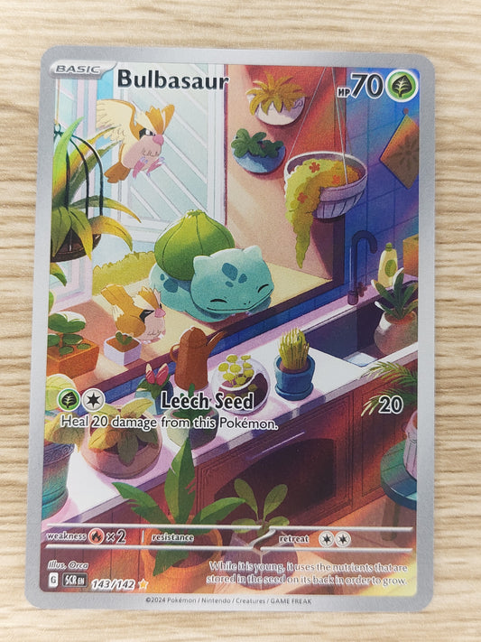 Pokemon Stellar Crown 143/142 Bulbasaur Illustration Rare